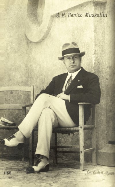Benito Mussolini door Italian Photographer
